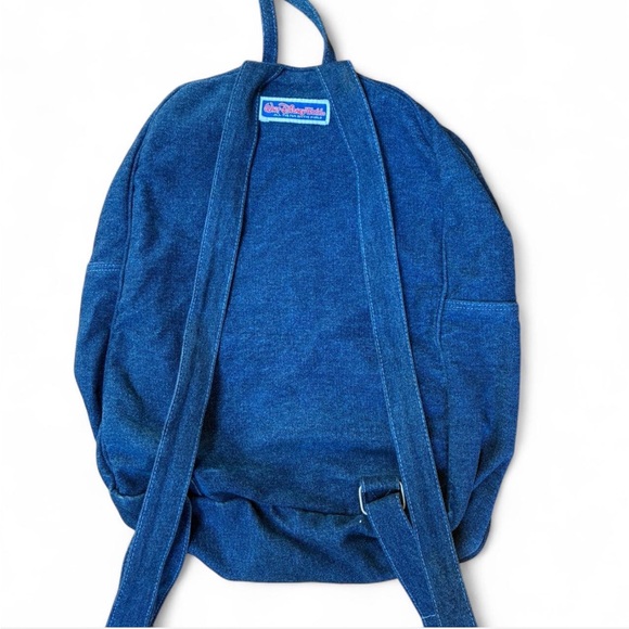 Vintage 90’s 100% Cotton Disney World Mickey and Friends Denim Backpack - Picture 5 of 8